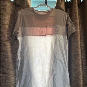 Free Planet Brown and White Short Sleeve Tee